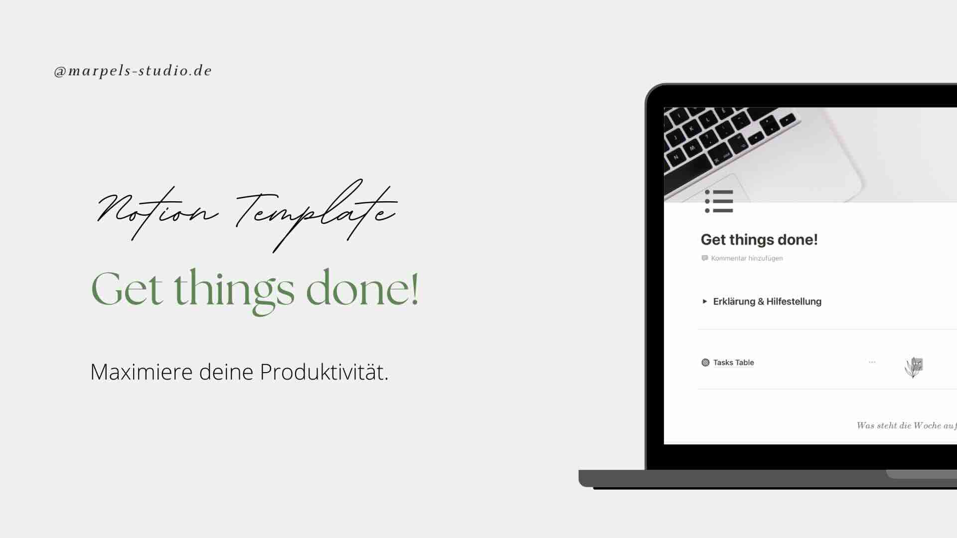 Notion Template – Get things done: Maximiere deine Produktivität