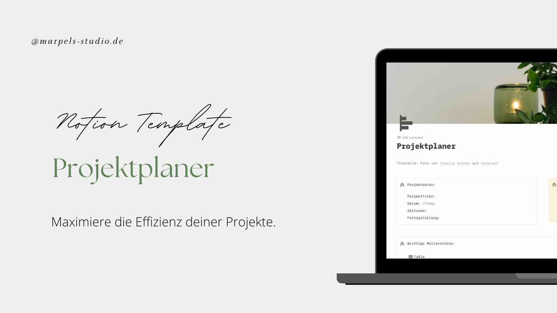 Notion Template – Projektplaner: Maximiere die Effizienz deiner Projekte