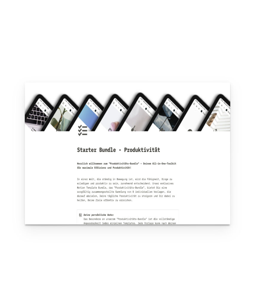 Notion Starter Bundle - Produktivität | Marpels Studio