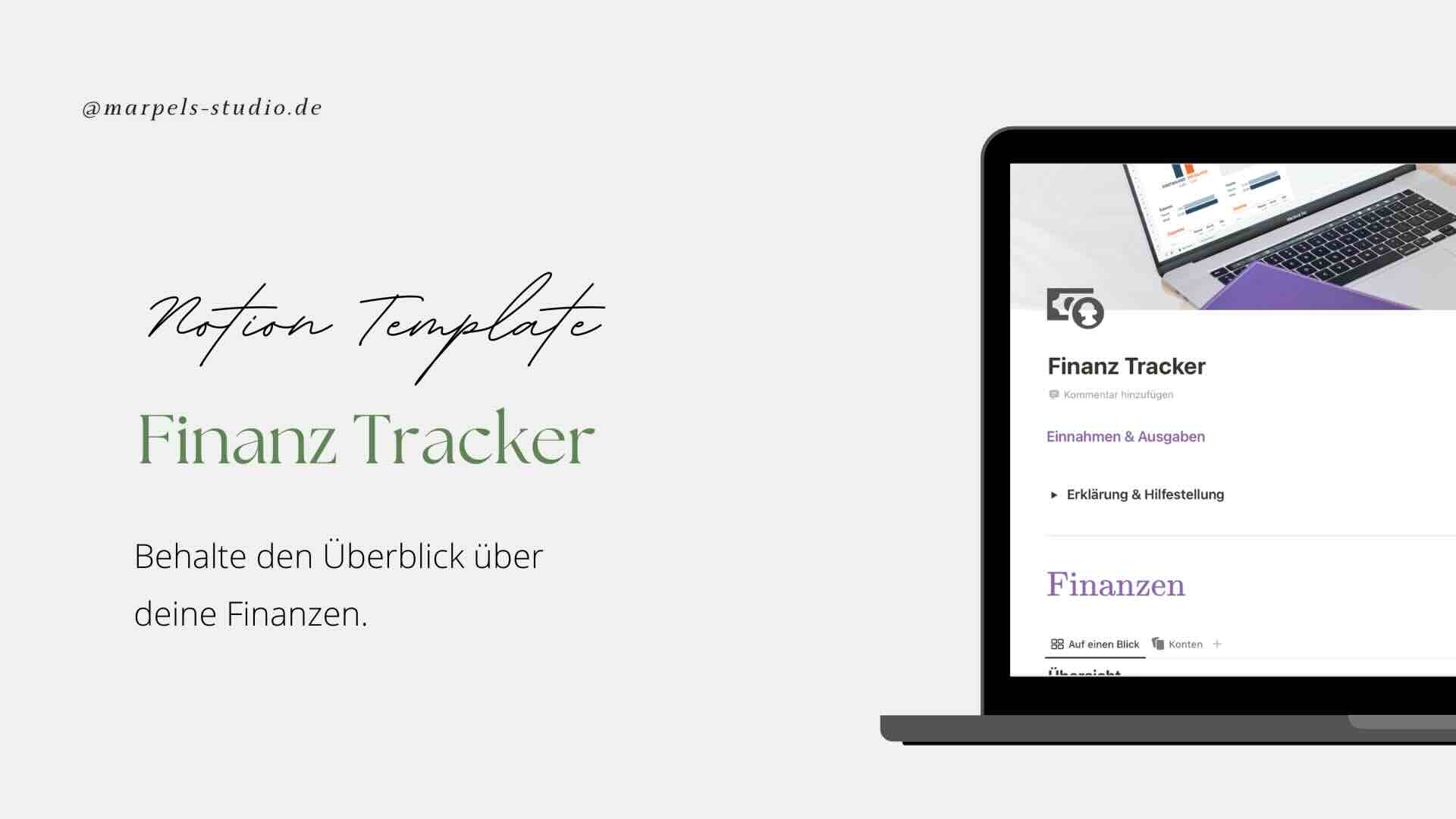 Notion Template – Finanz Tracker: Behalte den Überblick über deine Finanzen