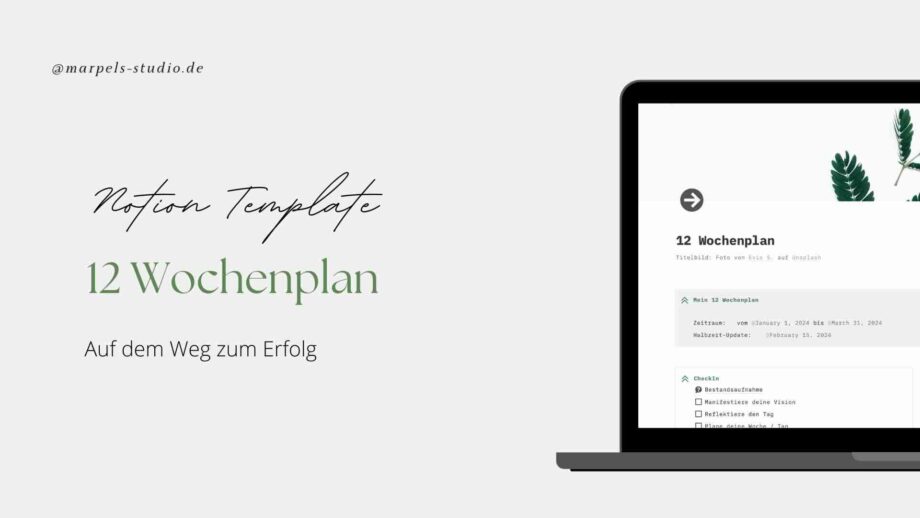 Notion Template - 12 Wochenplan