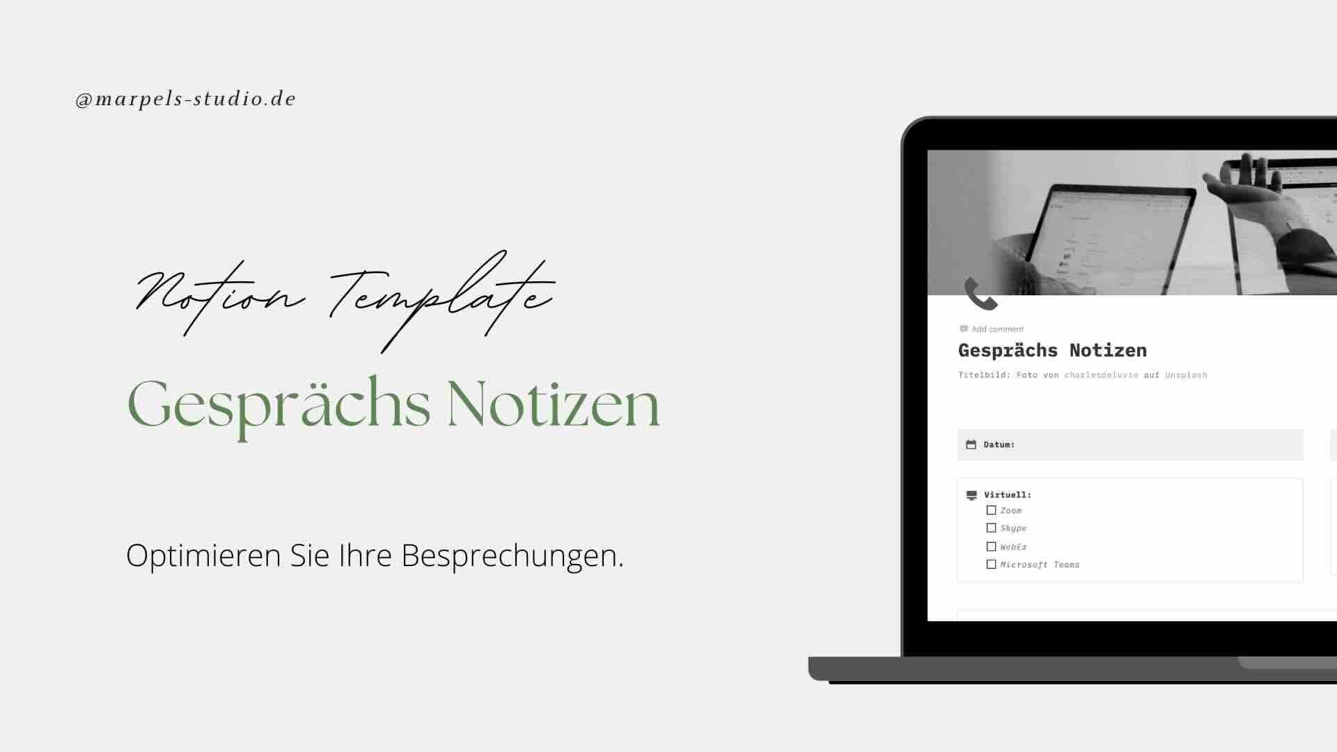 Notion Template Gesprächsnotizen: Optimieren Sie Ihre Besprechungen