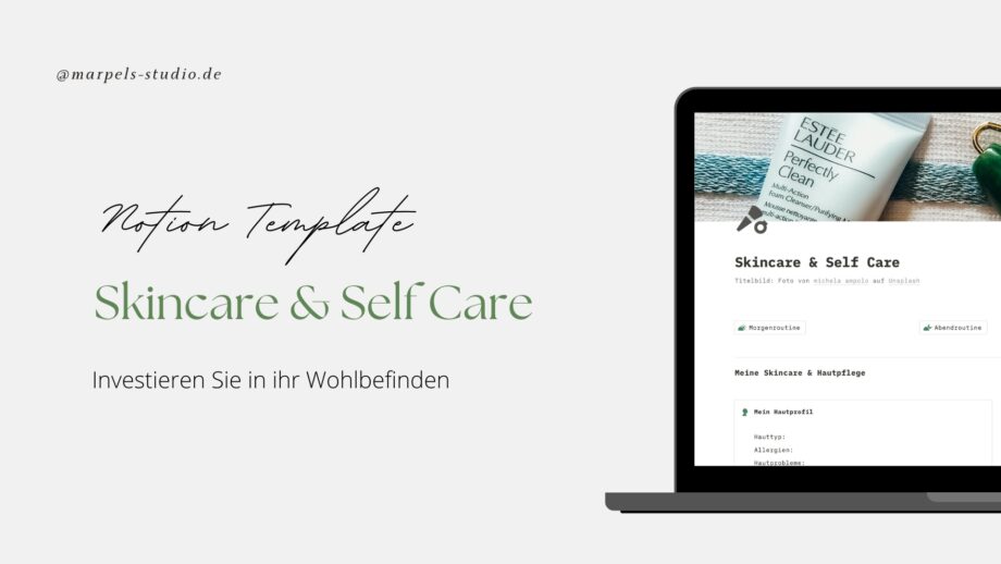 Notion Template - Skincare und Self Care