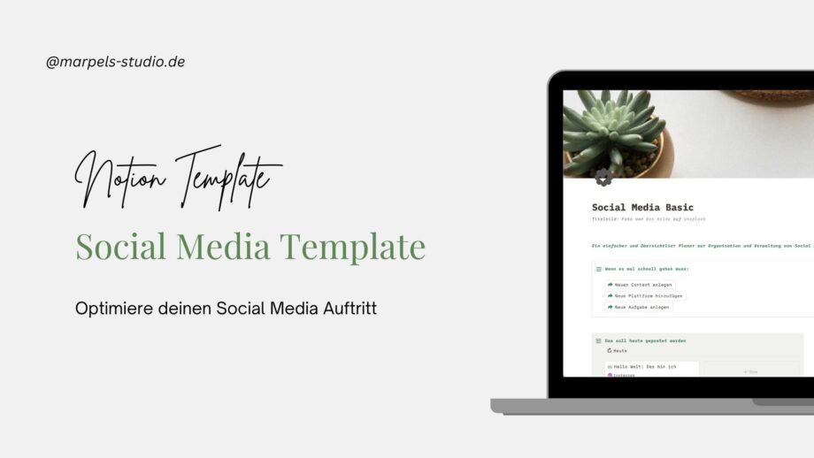 Notion Template - Social Media Marketing