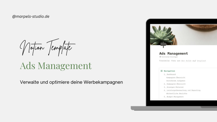 Notion Template - Ads Management