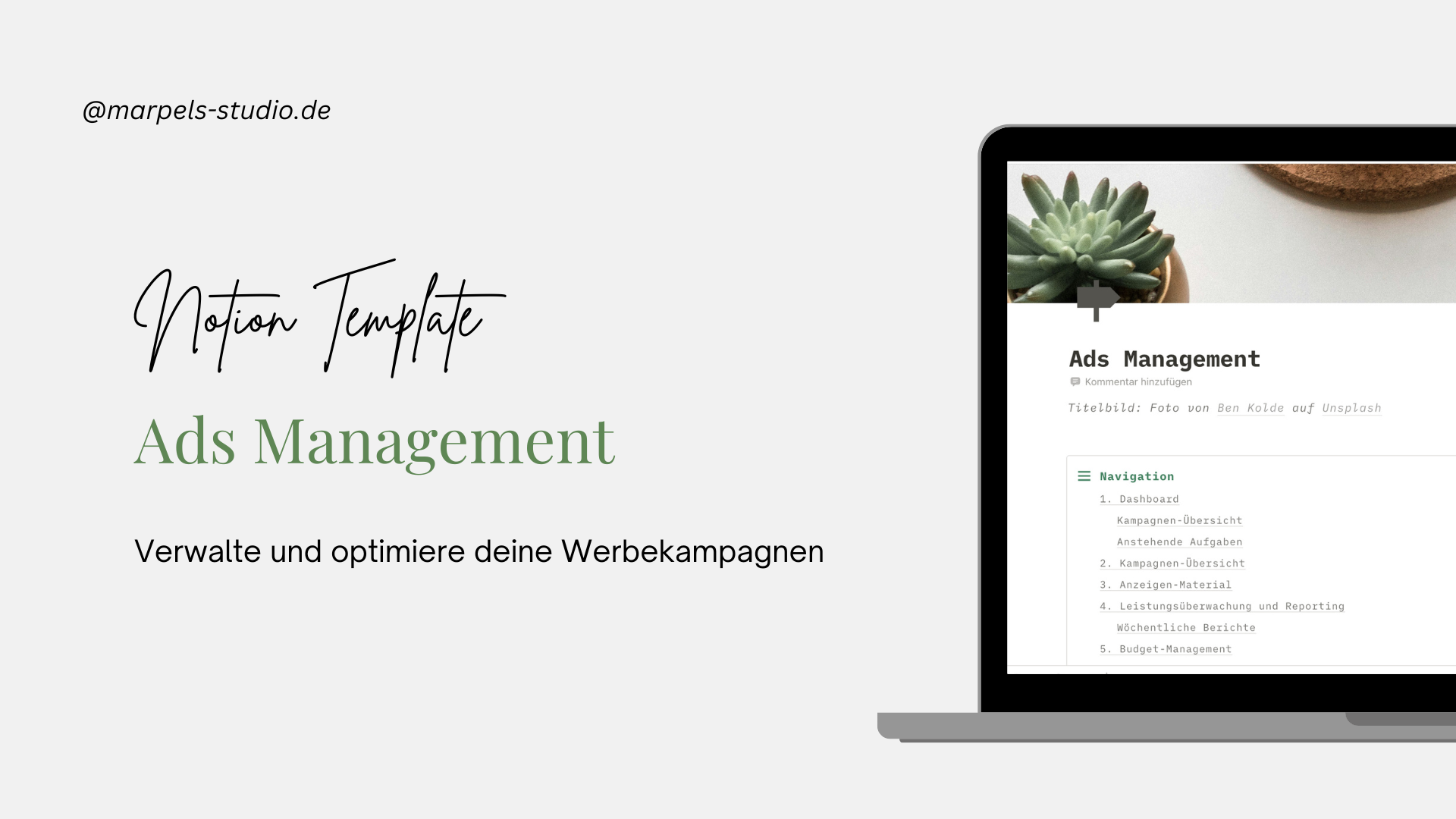 Notion Template – Ads Management