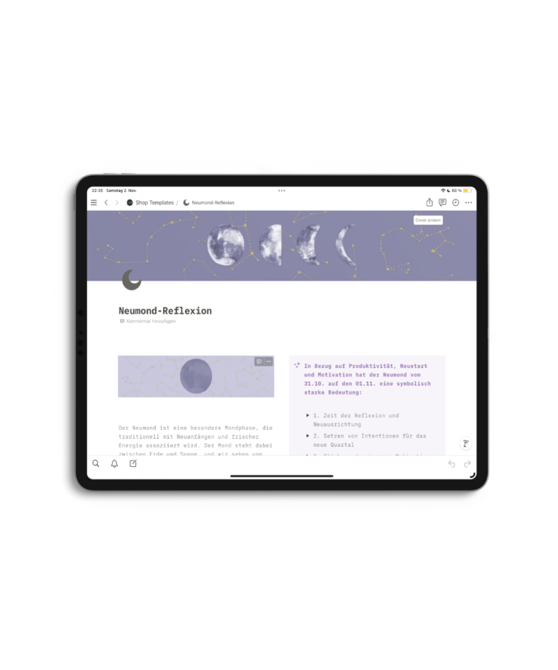 Notion Template - Neumond-Reflexion