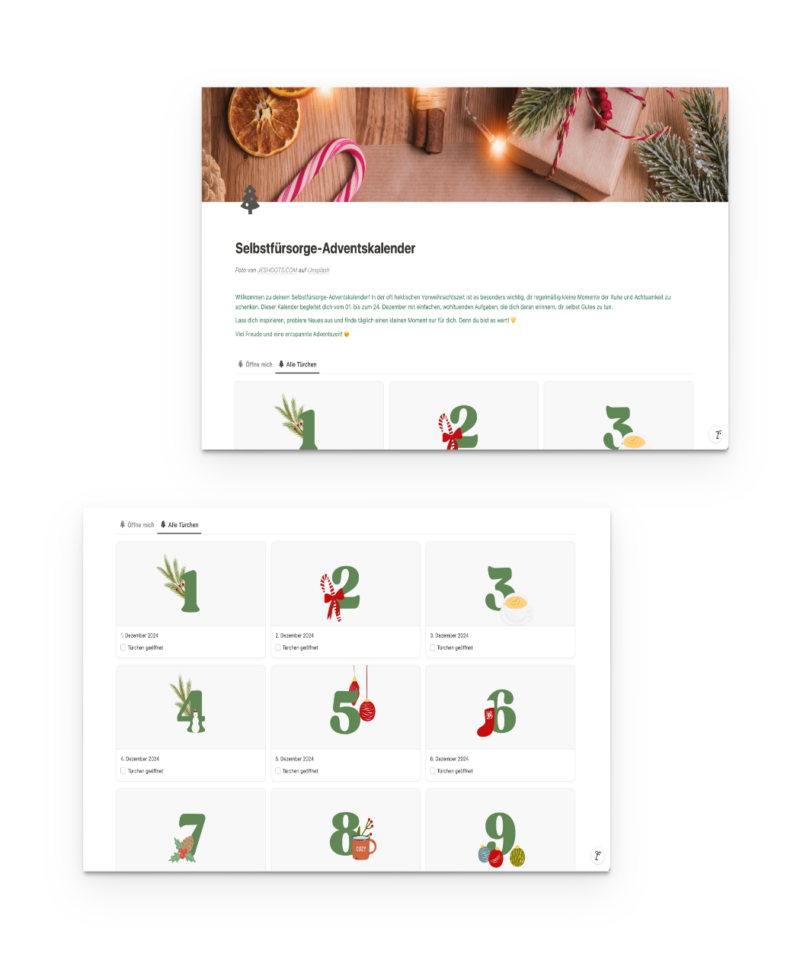 Notion Template - Digitaler Adventskalender – Bild 3