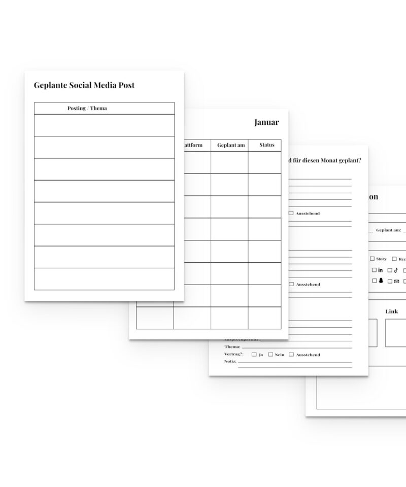 Social Media und Content Planer - Alexandra Schumann